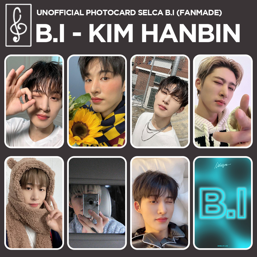 [SELCA B.I] KIM HANBIN BI BOYFRIEND MATERIAL PHOTOCARD  UNOFFICIAL