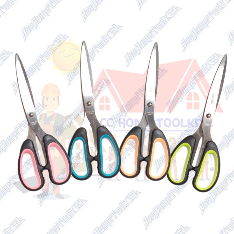 Gunting Kertas Sebaguna Scissors Original Gunting Warna Besar Montana STL 580 Stainless Steel Renteng 12 pcs Ukuran Besar 580 Rentengan 12pcs