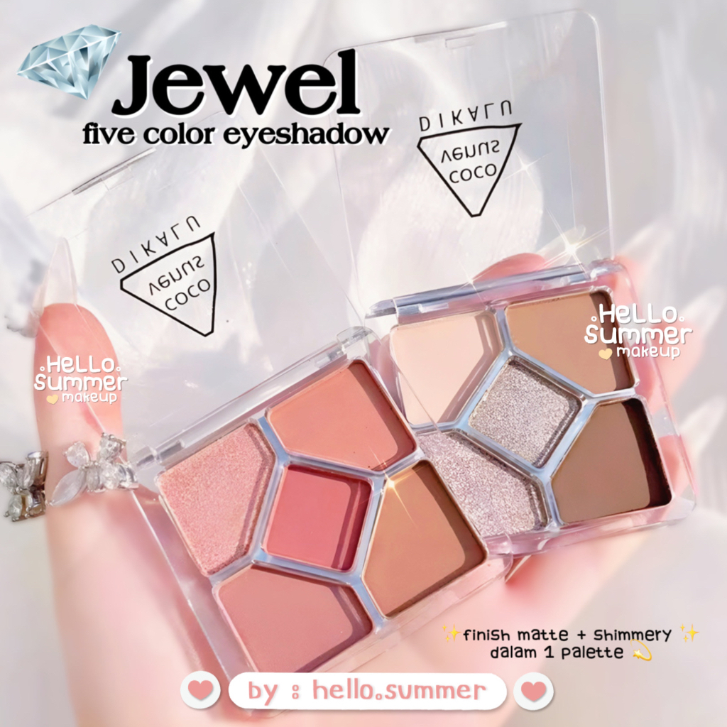 [FREE BRUSH] JEWEL Eyeshadow Palette 5 Color Korean Makeup 8gr Dikalu