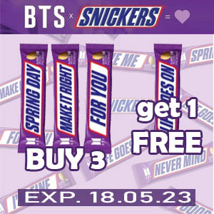 

snickers x bts