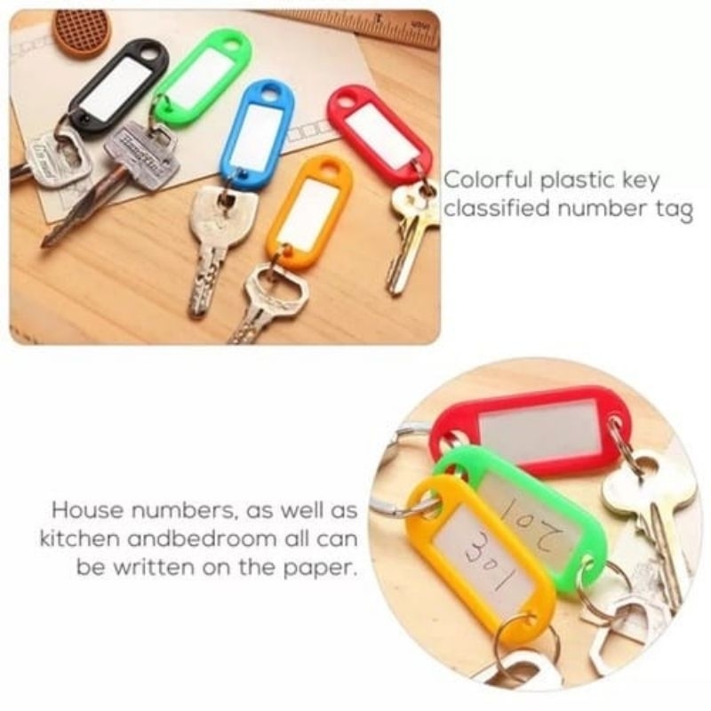 Label Kunci Tag Gantungan Keychain Penanda Nama