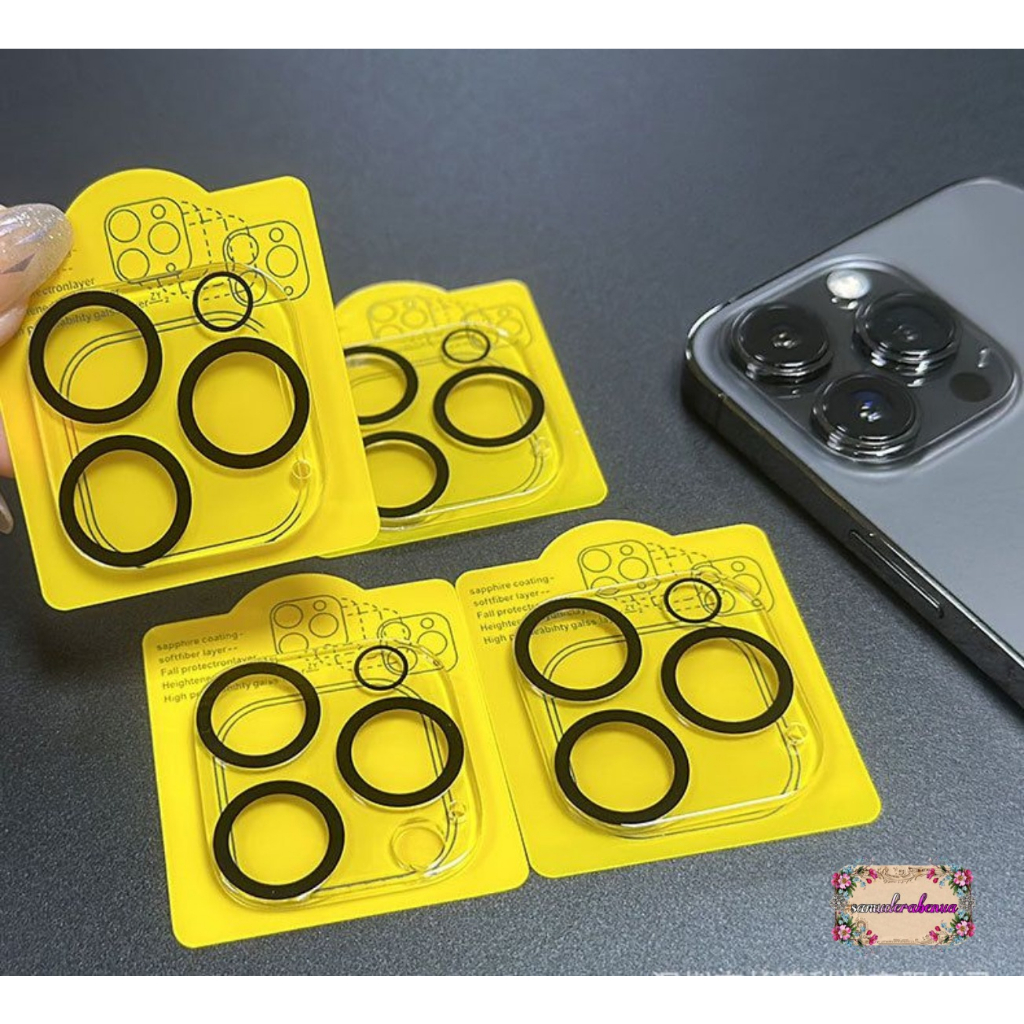 PELINDUNG KAMERA PAPAN KUNING IPHONE 11 11 PRO MAX 12 MINI 12 PRO MAX 13 MINI 13 PRO MAX 14 14 MAX 14 PLUS 14 PRO 14 PRO MAX TEMPERED GLASS CAMERA PROTECTION 3D SB5096
