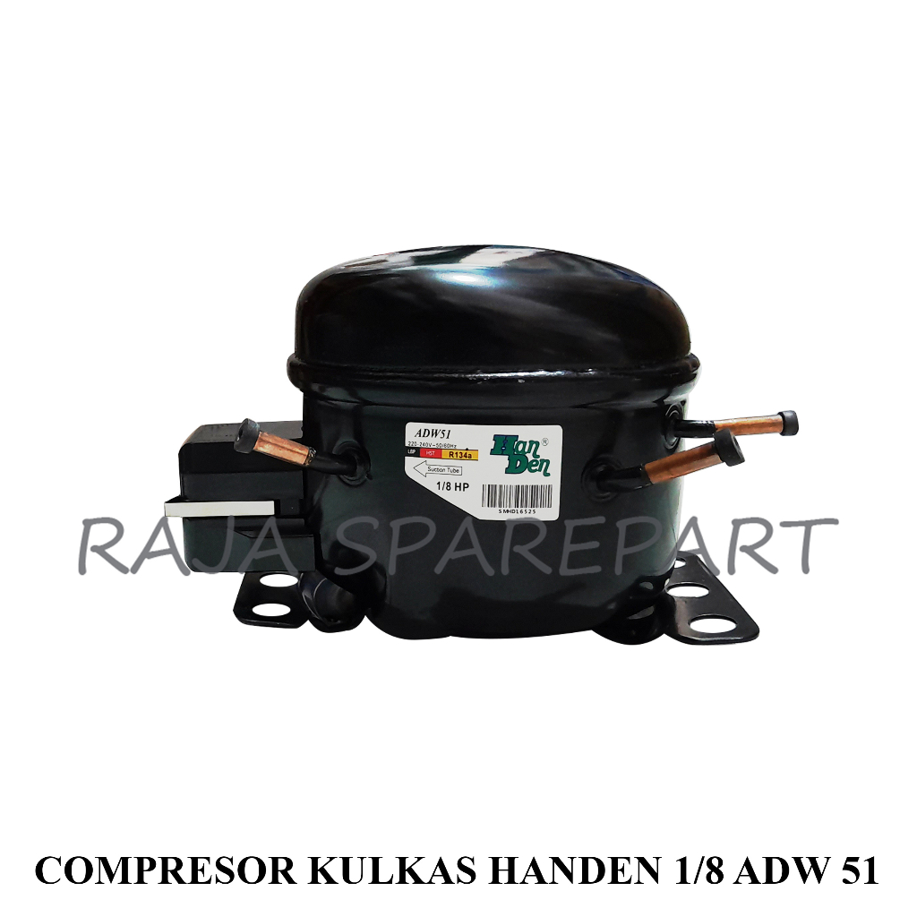 Compressor Kulkas &quot;HANDEN&quot; 1/8HP (Harga Sudah Termasuk Packing Kayu)