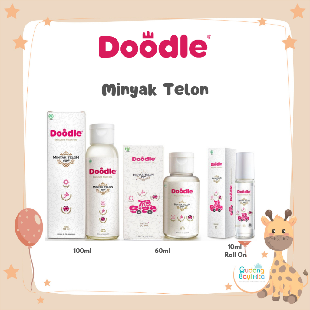 Doodle Minyak Telon 10ml 60ml 100ml - Minyak telon Baby - Minyak Telon