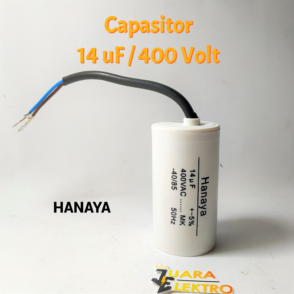 Capasitor Bulat Pompa Air 14 uF 400V | Kapasitor Bulat 14uF/400 Volt