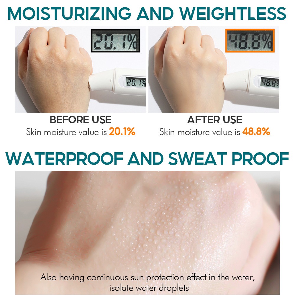 VIBRANT GLAMOUR Whitening Sunscreen Cream Sunblock  SPF50+++ UVA/UVB Anti-aging Mencerahkan Memudarkan Bintik-bintik Pelembab Wajah Perawatan Kulit 50g