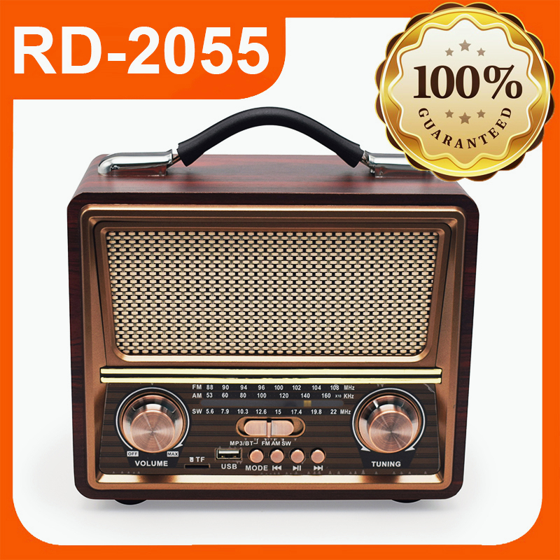 [COD]Radio FM/AM/SW Speaker Portable Bluetooth FM Radio Wood Design Radio Bluetooth FM/kartu TF/usb