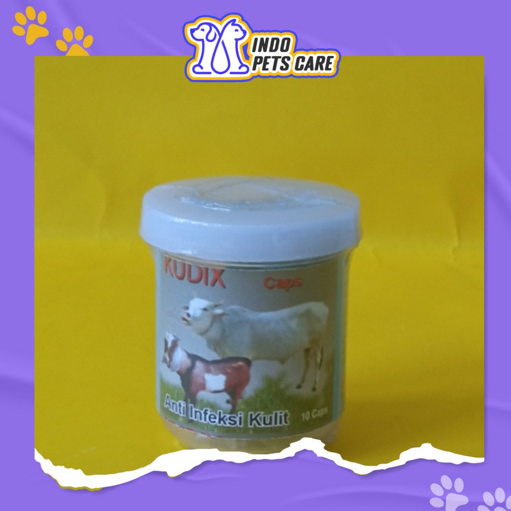 OBAT MINUM UNTUK INFEKSI KULIT ANTI KORENG GUDIG GATAL SAPI KUDA KAMBING BABI KELINCI- KUDIX CAPS 10