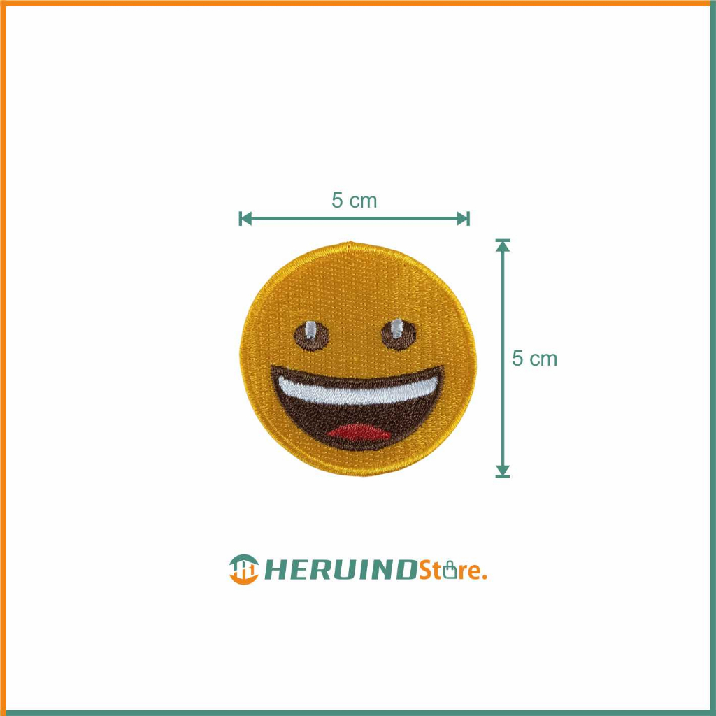 PATCH BORDIR EMOTICON TERTAWA