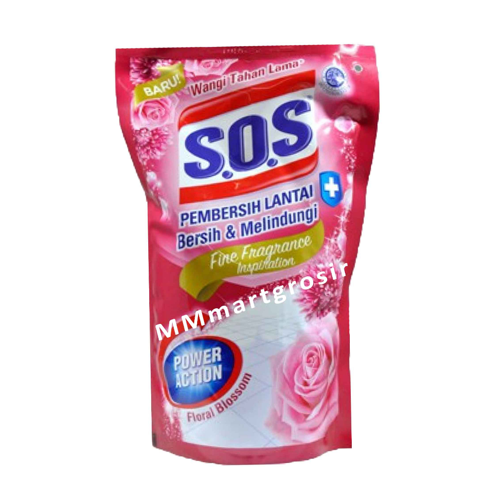 SOS PEMBERSIH LANTAI POWER ACTION FINE FRAGRANCE 750 ML