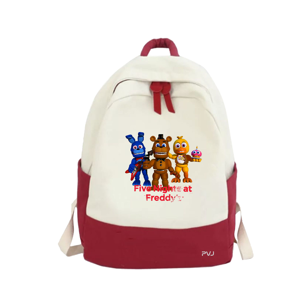 PVJ - Tas Ransel Anak Sekolah Laki Laki SD TK Gambar Five Nights At Freddy Kartun 3D