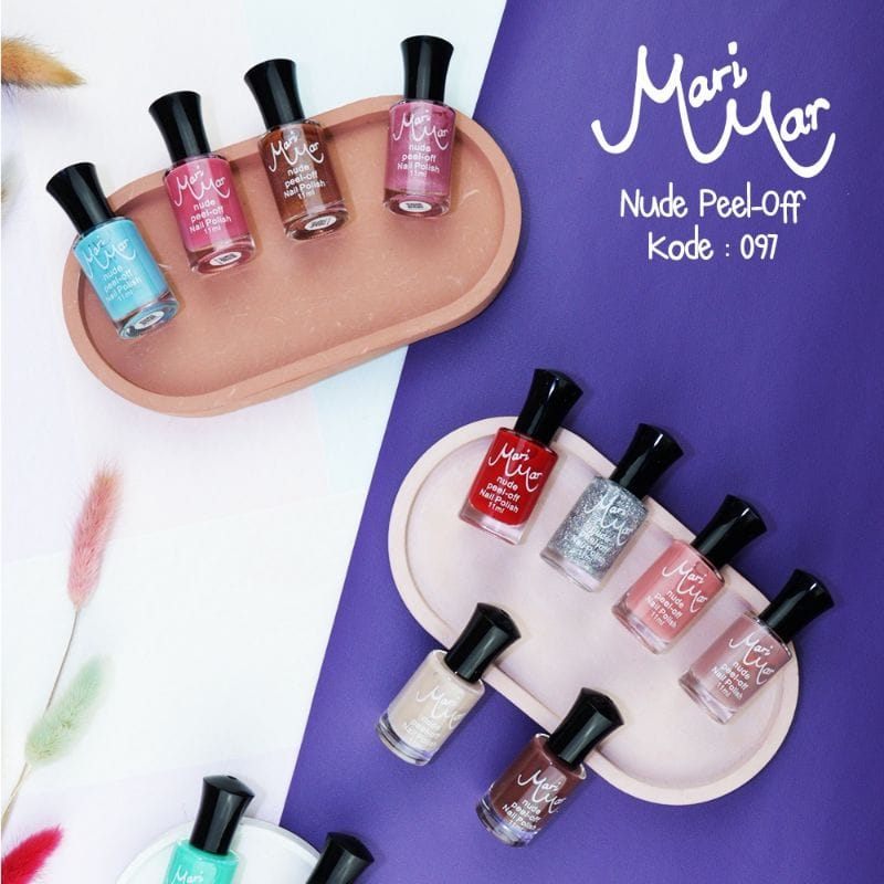 MARIMAR NAIL POLISH PEEL OFF NUDE 12 COLOURS SHADE CODE : 097/KUTEK