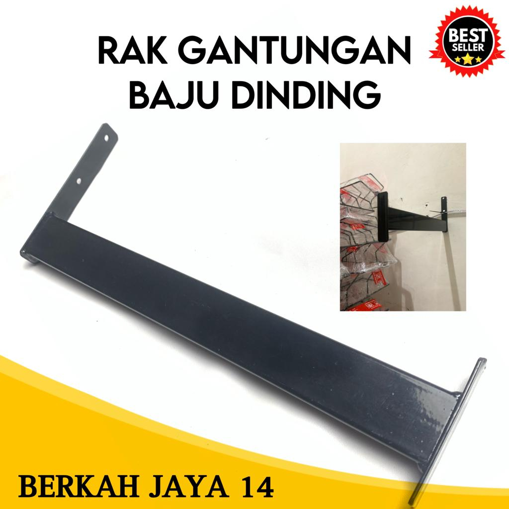 RAK GANTUNGAN BAJU DINDING BAHAN BESI WARNA HITAM HARGA MURAH BARANG BERKUALITAS