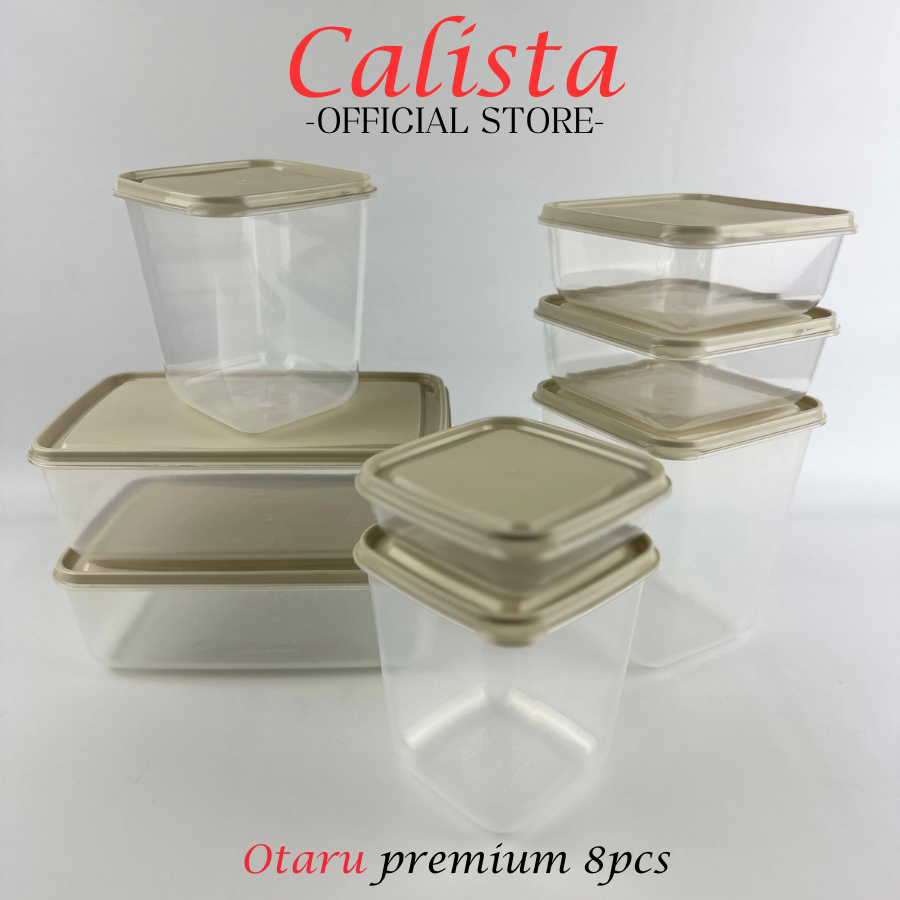 Toples Plastik Bening Set Food Kontainer Container Food Storage Calista Otaru Soft 14Pcs Food Container Toples Plastik Toples Kulkas Set