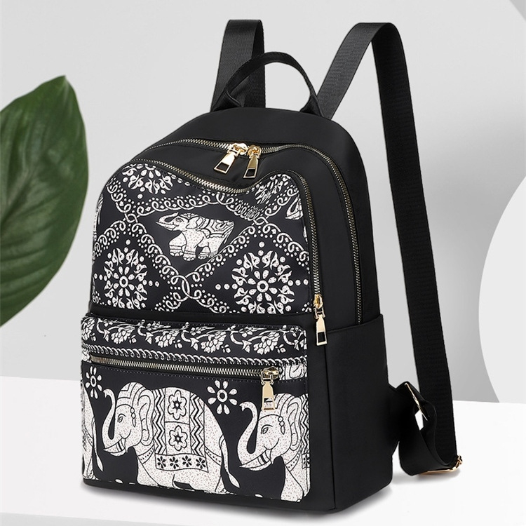 TAS RANSEL WANITA BRANDED KULIAH KERJA SEKOLAH BACKPACK PREMIUM MOTIF GAJAH TA795B5 SIMPLE TERBARU FASHION KOREA BATAM ANTI AIR MURAH HITAM NORAILA KEKINIAN DEWASA REMAJA