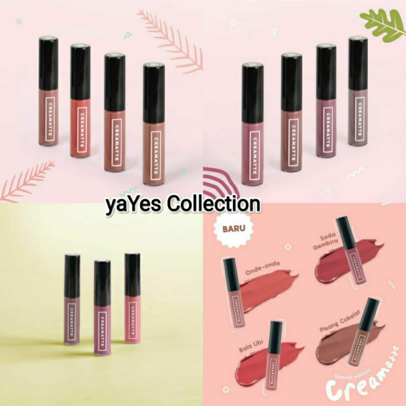Emina Creamatte 5.5 gr  Lip Cream Matte Krim bibir tetap lembab Vitamin E color Binding Pigment praktis dibawa kemana aja