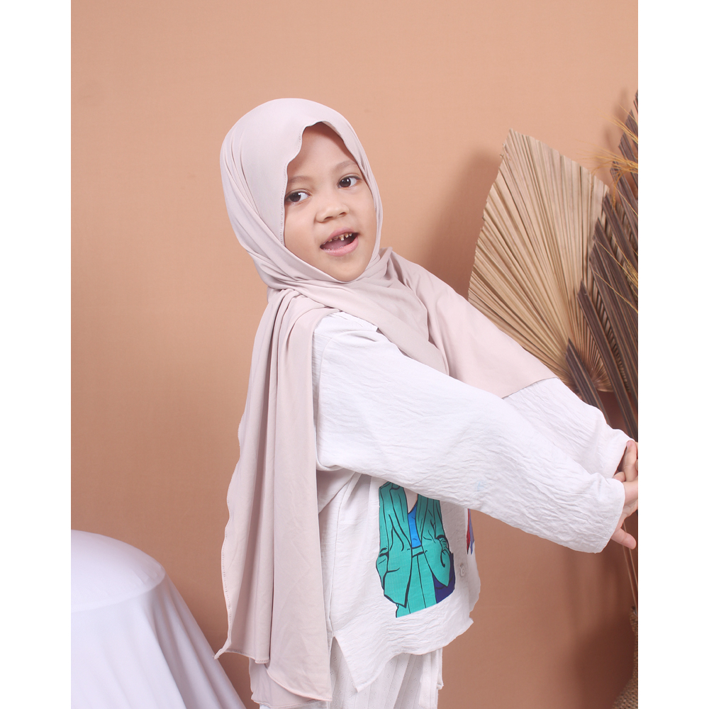 PASHMINA INSTAN ANAK JERSEY (Jahit Dagu) / Jilbab Anak Adem / Hijab Anak Pasmina CILLA