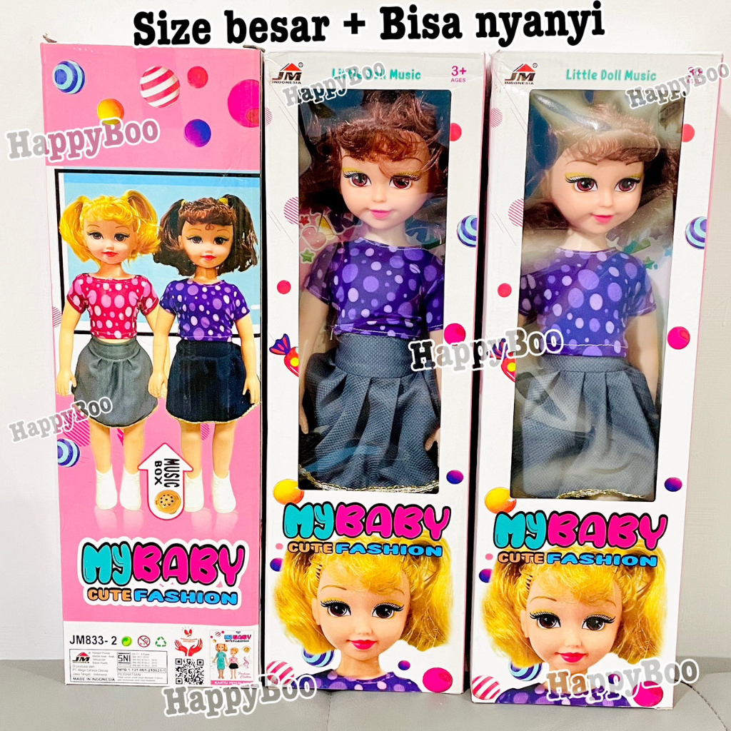 mainan boneka my baby cute fashion box ( Boneka bisa Nyanyi ) MBCF