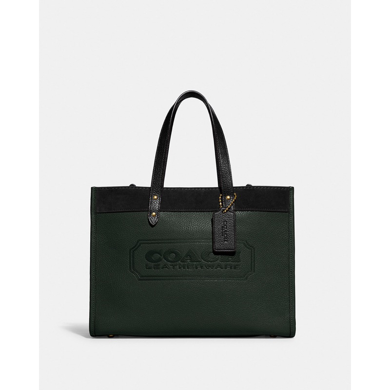 Coach Field Tote 30 In Colorblock With Coach Badge (C 6035)