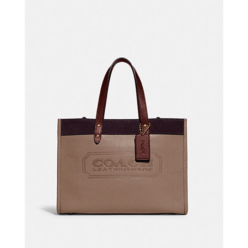 Coach Field Tote 30 In Colorblock With Coach Badge (C 6035)