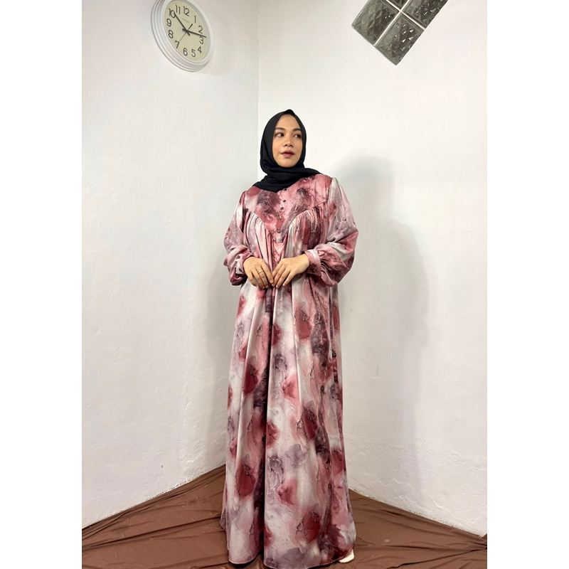 Gamis motif abstrak - gamis shakila