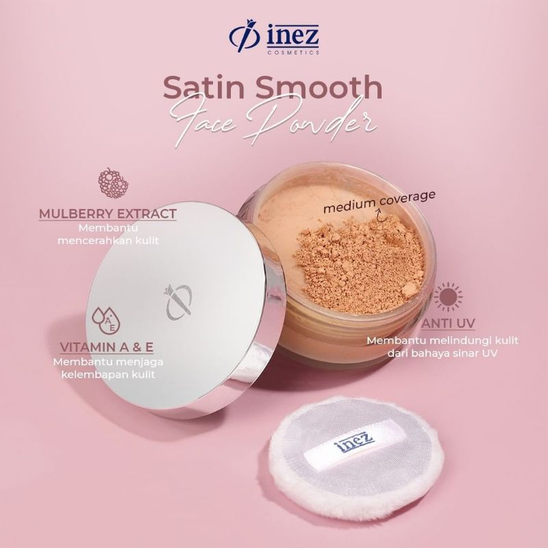 QEILA - INEZ SATIN SMOOTH FACE POWDER | 100% ORI