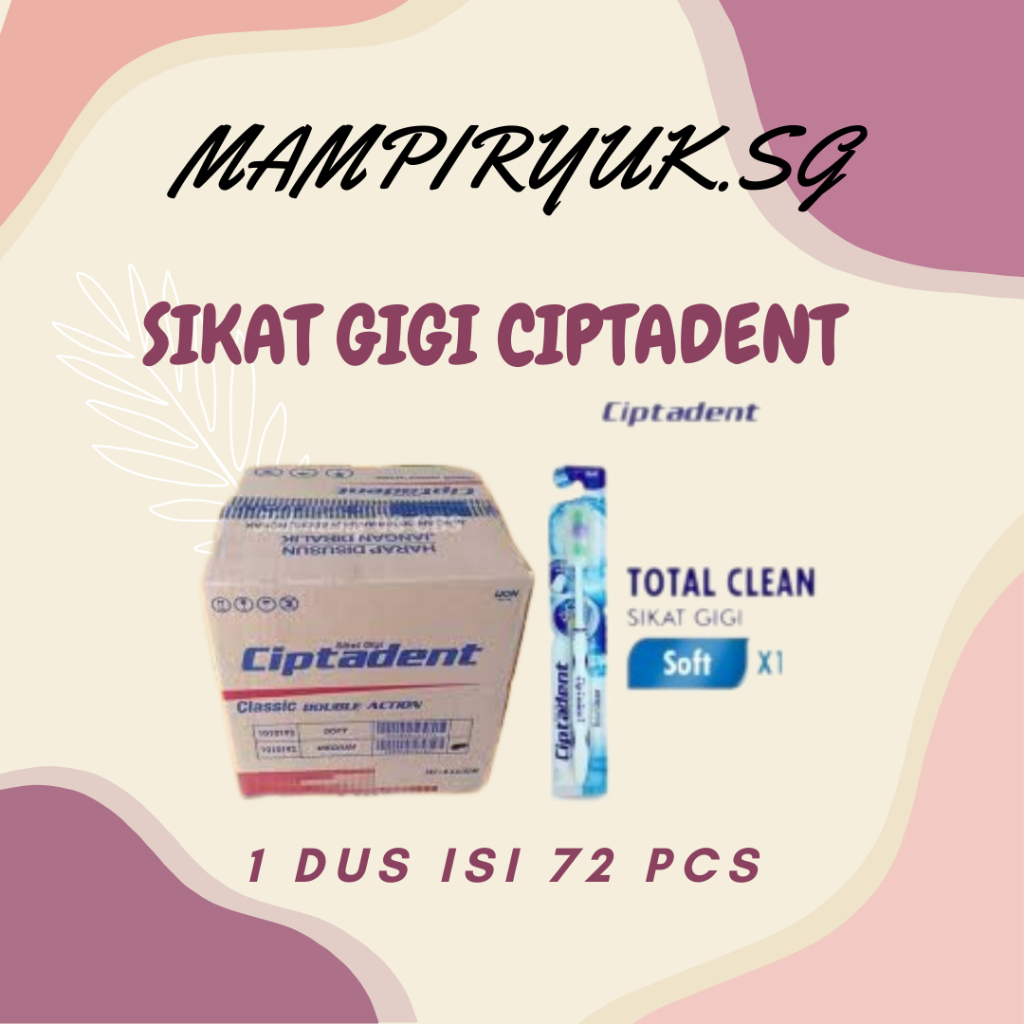 [DUS/KARTON] SIKAT GIGI CIPTADENT MEDIUM SOFT 1 DUS ISI 144 PCS