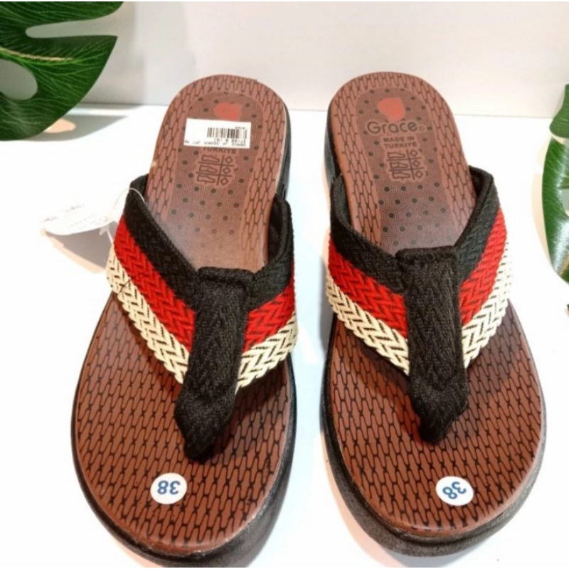 Sandal Wanita Wedges Jepit Turkey Ringan Tinggi 3cm