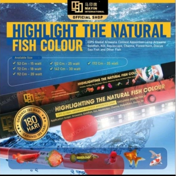 Lampu LED View MAYIN Aquarium Ikan Arowana