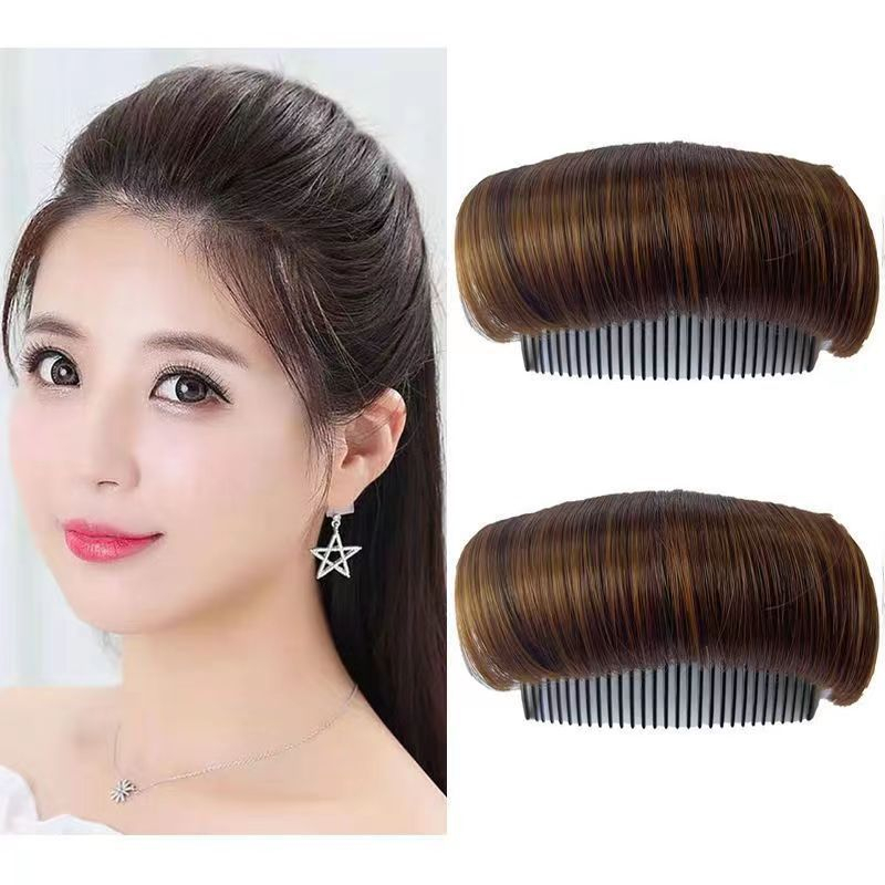 Women Hair Bun DIY Extension Fluffy Sisir Rambut Palsu Wanita Halus