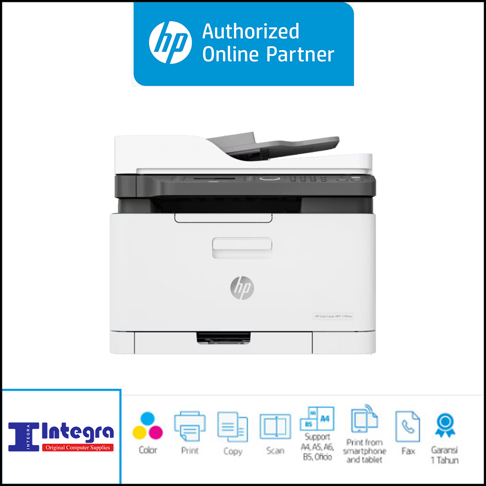 Printer HP Color Laser MFP 179fnw | M179FNW (AIO) Print Scan Copy Garansi Remi