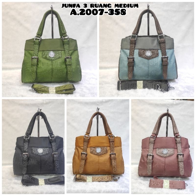 TAS SELEMPANG JUNFA 3 RUANG 2007-358 BAHAN PARASUT
