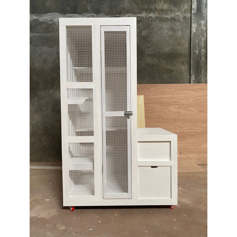 Rumah hewan peliharaan kandang kucing cat house bahan kayu