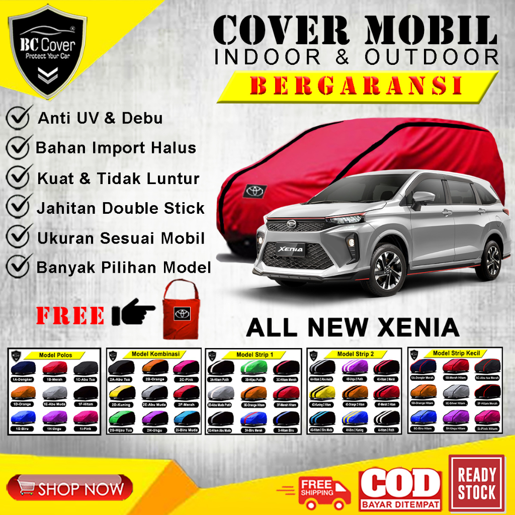 Body Cover Mobil All New Xenia / Sarung Mobil All New Xenia 2022 / Tutup Selimut Mantel Mobil Daihatsu Xenia 2022 / Pelindung Jas Kerudung Mantol Penutup Mobil Xenia Outdoor