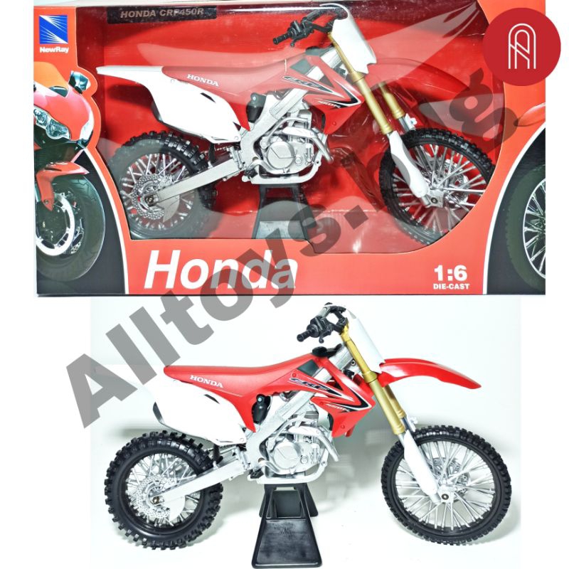 Motor Honda Trail CRF450R 1:6 Newray diecast miniature /mainan anak / motor metal /motor koleksi /mo