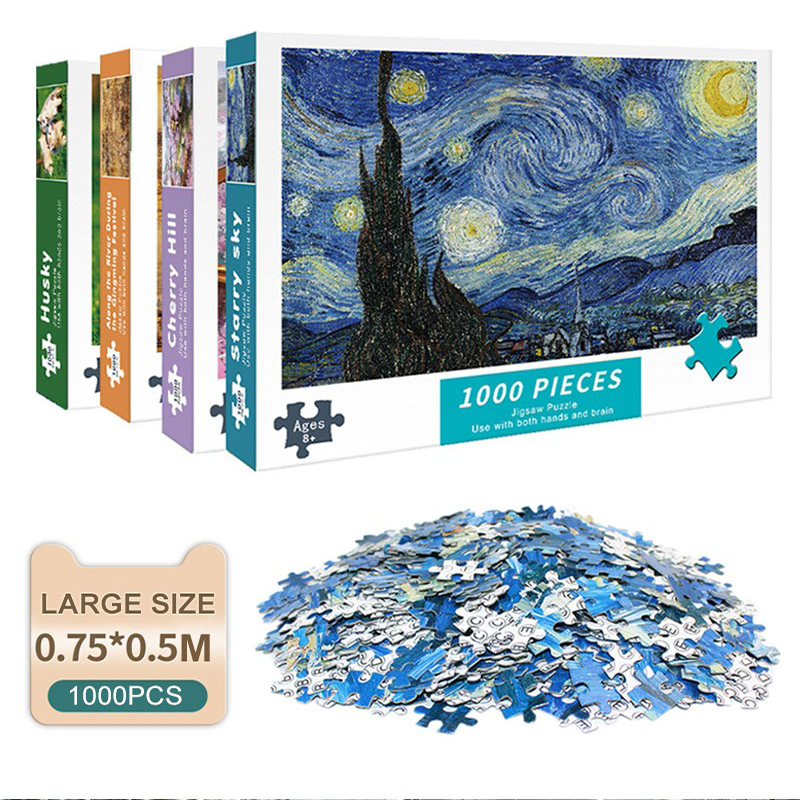 Puzzle jigsaw 1000 pieces ukuran 50 x 75  Mainan Edukasi Jigsaw Kreatif DIY Jigsaw