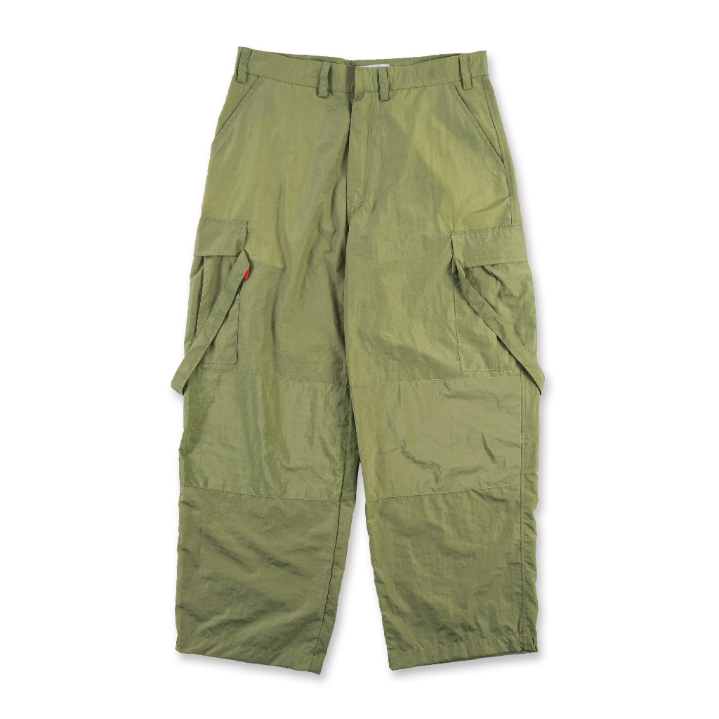 HAVOC TENZ OLIVE GREEN NYLON PARACHUTE CARGO BALOON PANTS