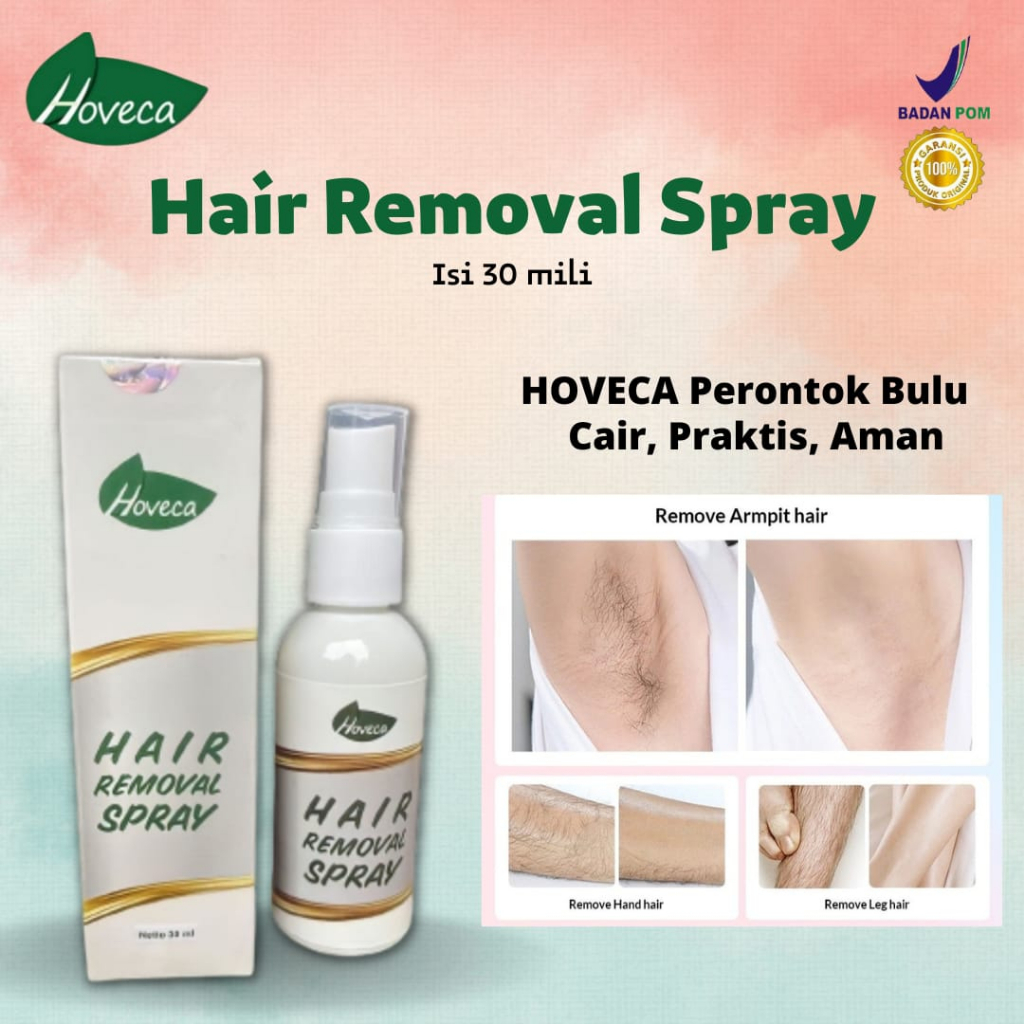 HOVECA Hair Removal SPRAY Permanen dan aman Perontok Penghilang Bulu Ketiak Miss V Kemaluan Missv Kaki Tangan Dada Remover