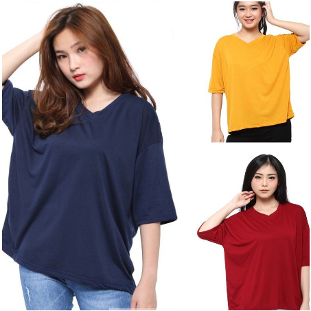 NUZ - isevenjkt - iseven p OVERSIZE VNECK JUMBO TANGAN PENDEK