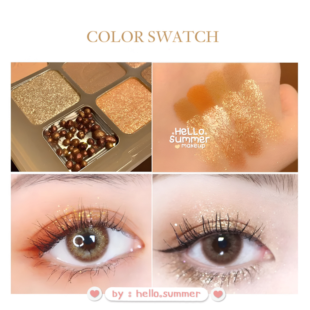 EYESHADOW [FREE BRUSH] Chestnut Twenty Color Eye Makeup Palette Pigmented Matte Shimmery Glitter Big Palette Easy to Blend