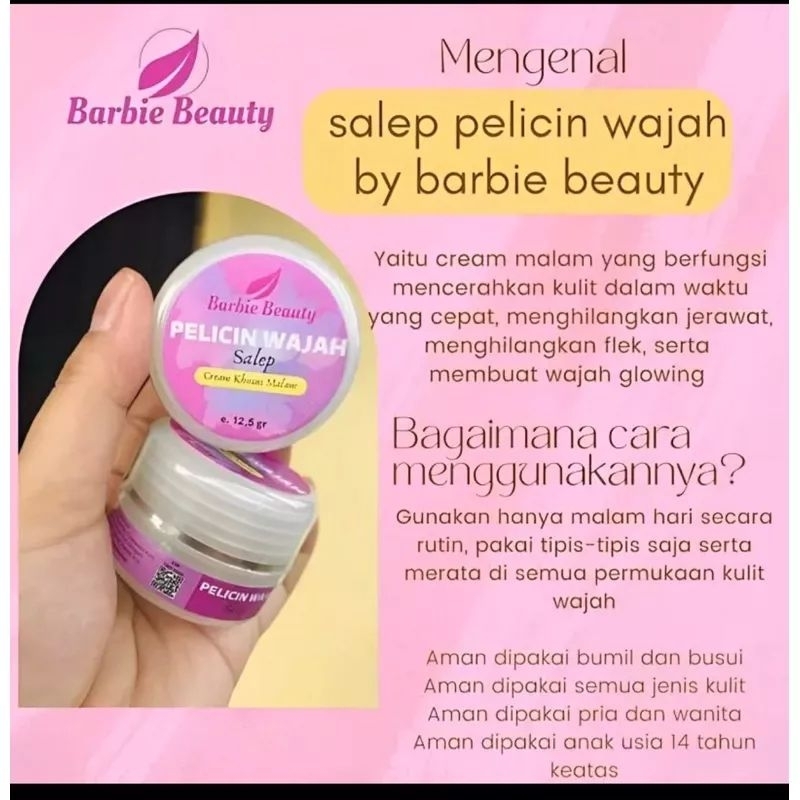 [BPOM] SALEP PELICIN WAJAH BY BARBIE BEAUTY / SALEP GLOWING