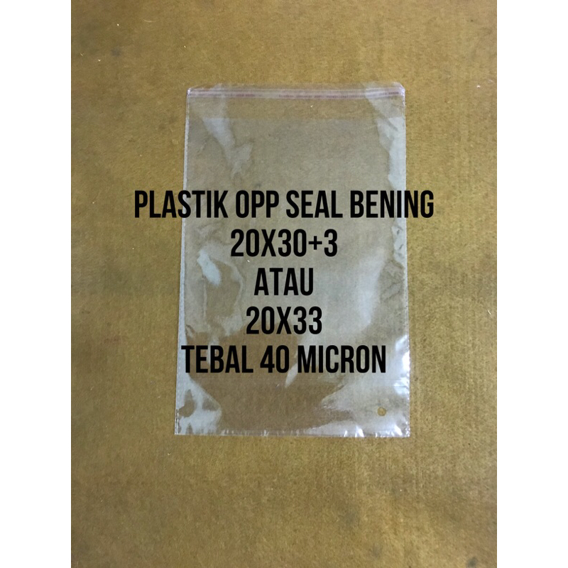 Plastik opp seal 20x30 +3 opp double seal plastik baju opp 40 micron opp tebal