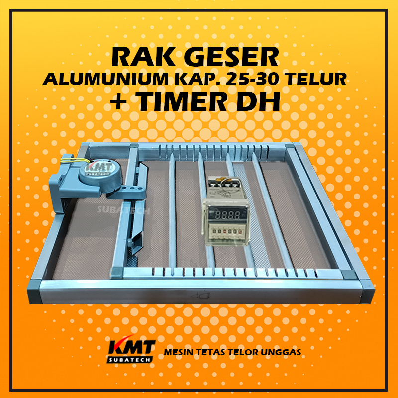 Rak Geser 25 Alumunium Timer Mesin Tetas Telur Full Otomatis Penetas