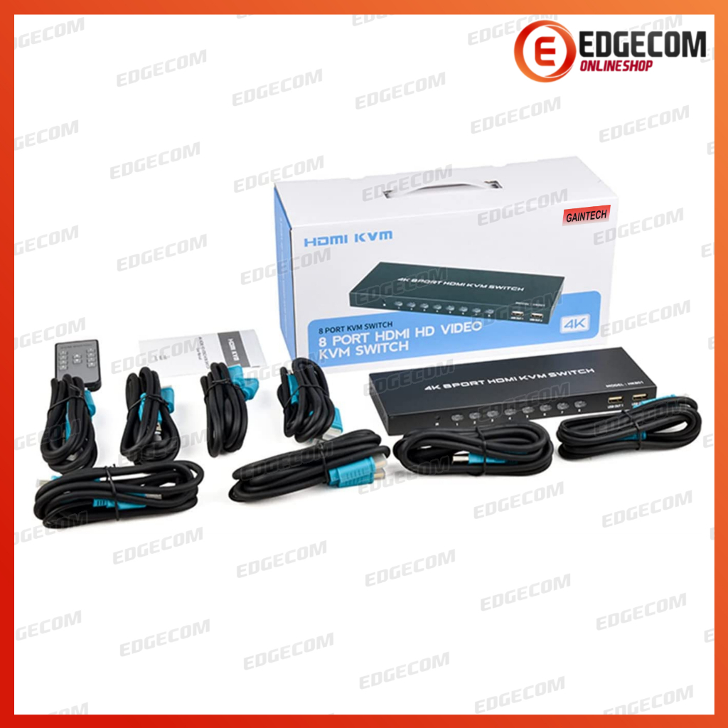 KVM Switch HDMI 8 Port Support 4K Free 8pcs Kabel KVM HDMI