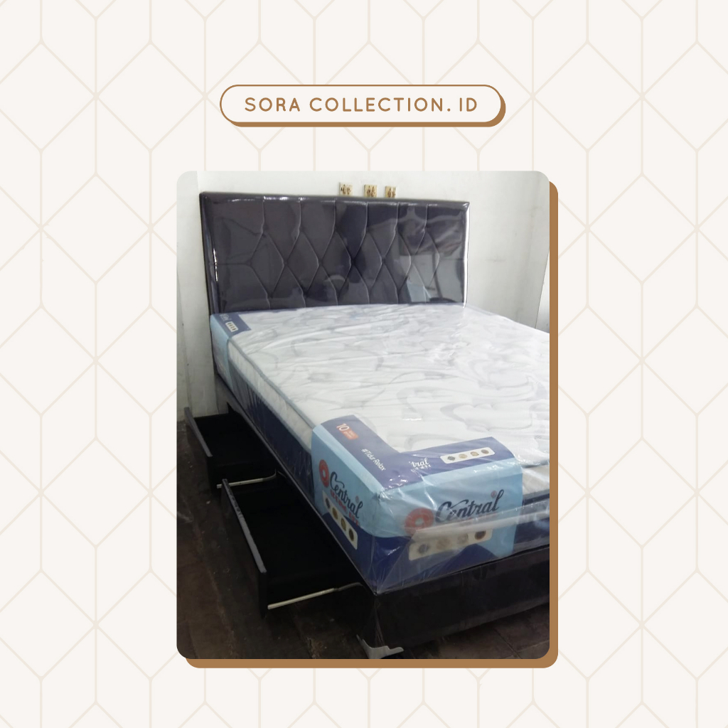 Central Springbed Deluxe Plus Pocket Uk 160x200 + Divan Laci Full Set