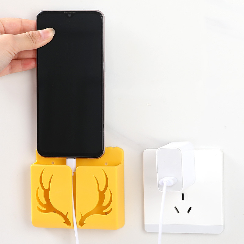 GH2 Kotak Gantungan HP dinding Tempel Smartphone Holder Hanger Gantungan Penyimpanan box wall hanging storage charger sikat gigi Alat make up Tulis Kabel Sikat gigi kamar mandi hape device toilet sabun Wastafel Gantung Hook Serbaguna remote ac tv hook