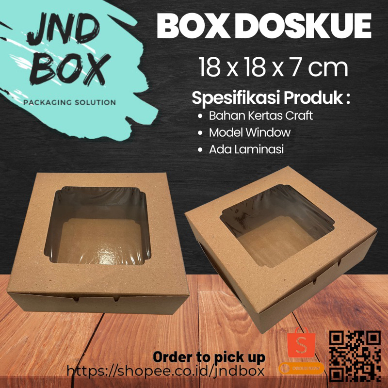 Box Doskue Window 18 x 18 x 7 cm (Min Order 5 Pcs)