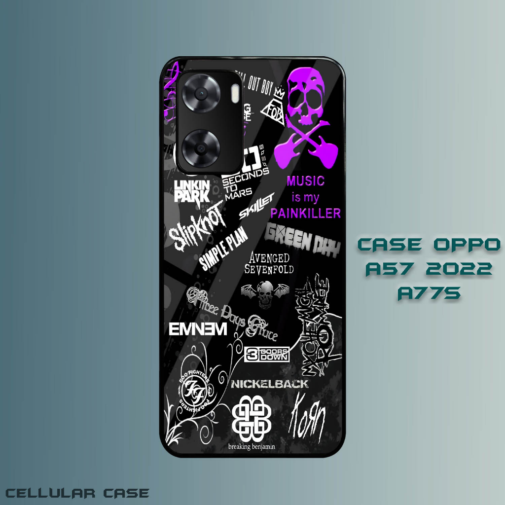 Case Glossy Oppo 57 2022 | A77S 4G [CS04] Aesthetic Grafiti Casing Hardcase Hp Oppo Kesing Kilau Hap