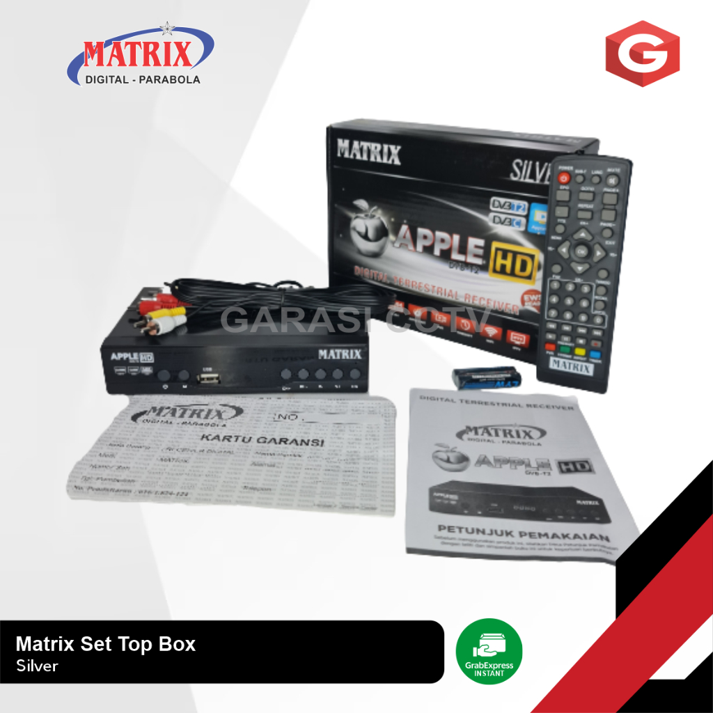 Set Top Box Receiver Matrix Apple DVB T2 STB Youtube - SILVER