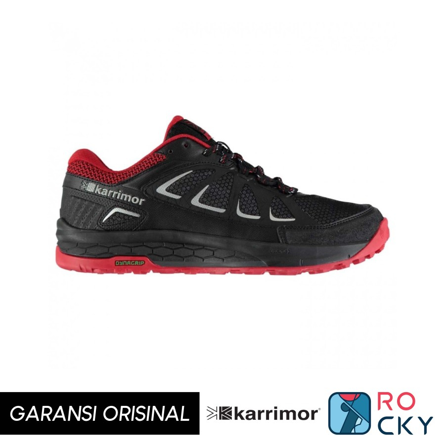 Sepatu Running Pria Karrimor Rapid Trail Shoes Color Black Red Size 41